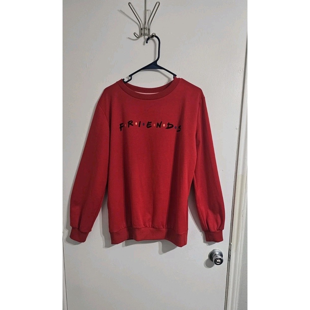 Friends 90s Nostalgia Pullover Sweatshirt Womens Sz Large TV Show Cozy Preppy